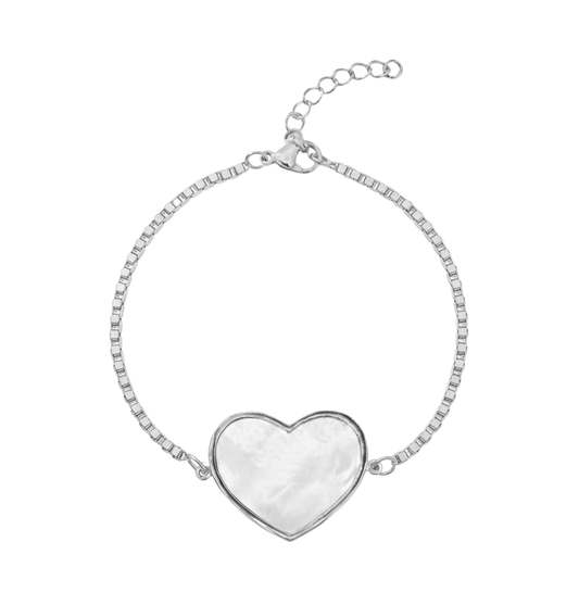 Heart Bracelet in Silver