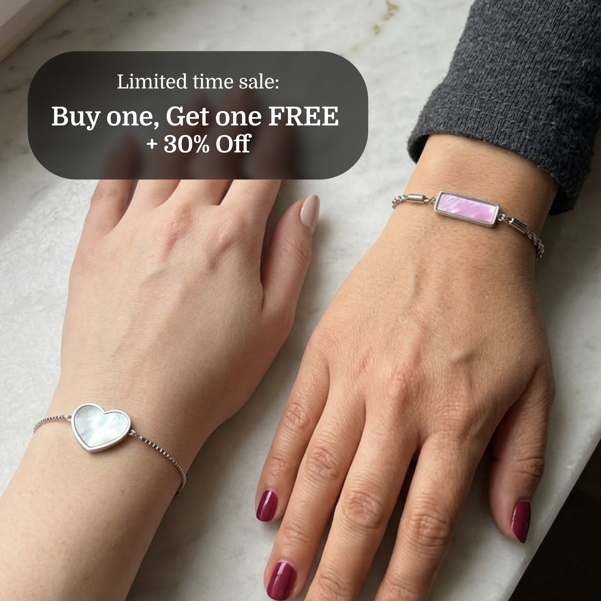 Heart Bracelet in Silver