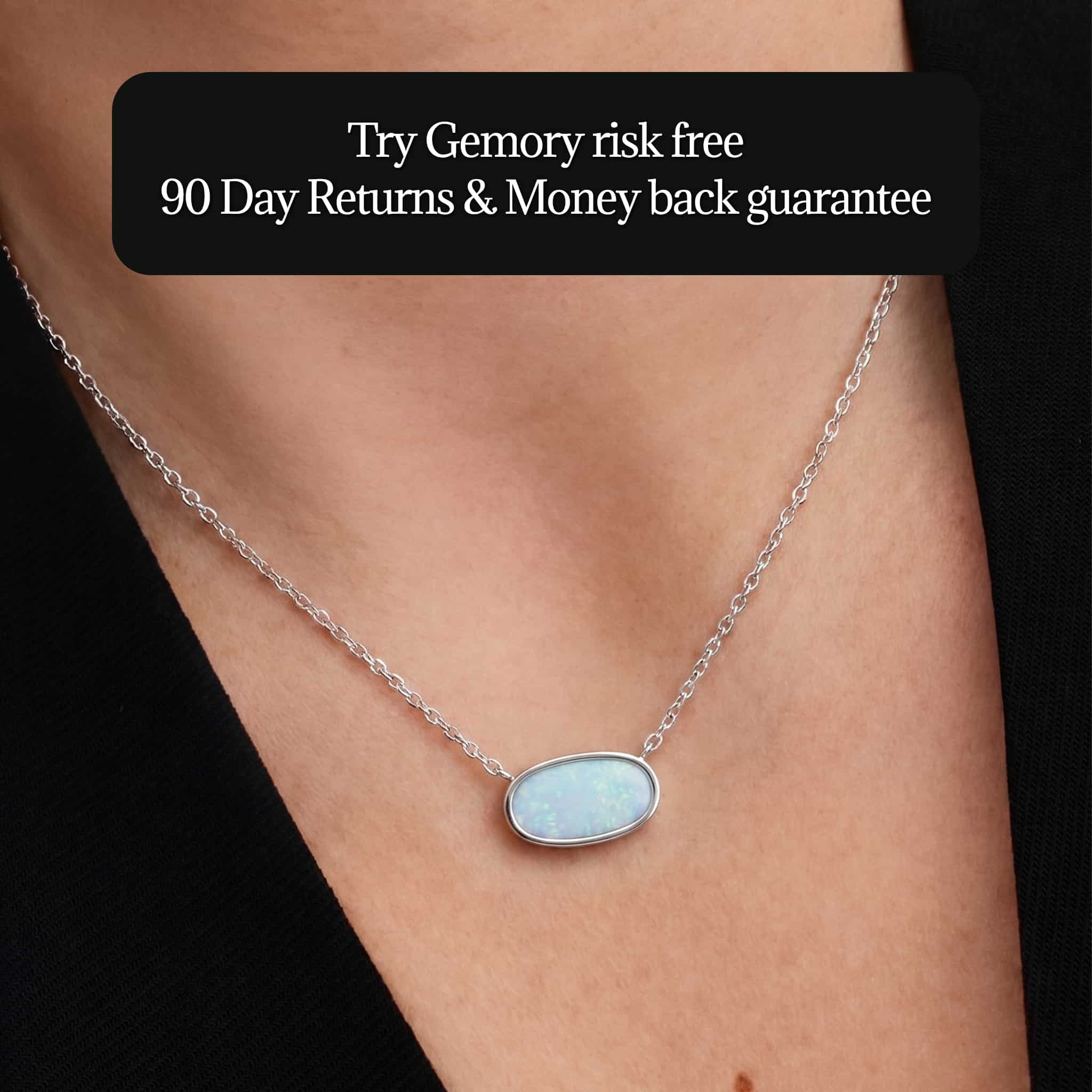 Opal Smart Necklace in Silver